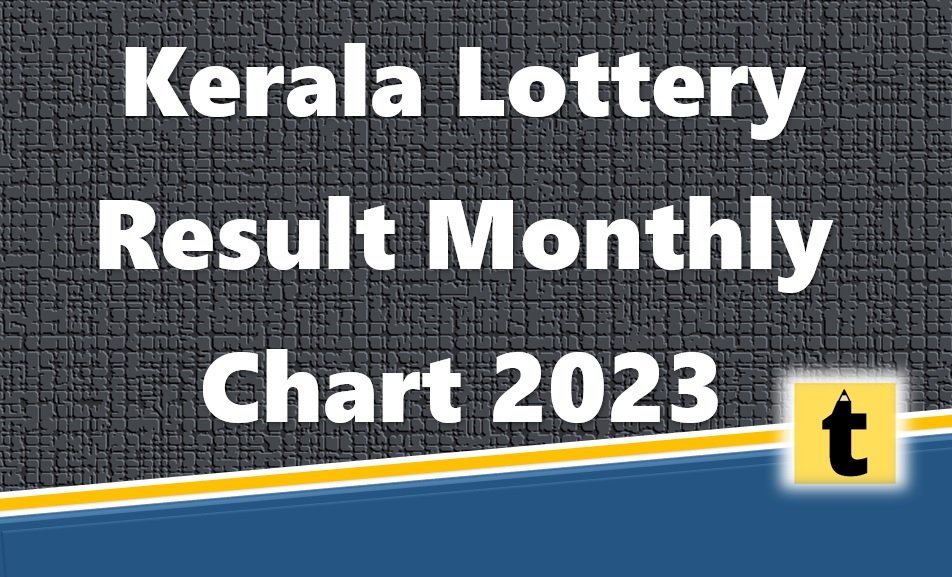 Kerala Lottery Result Monthly Chart 2023