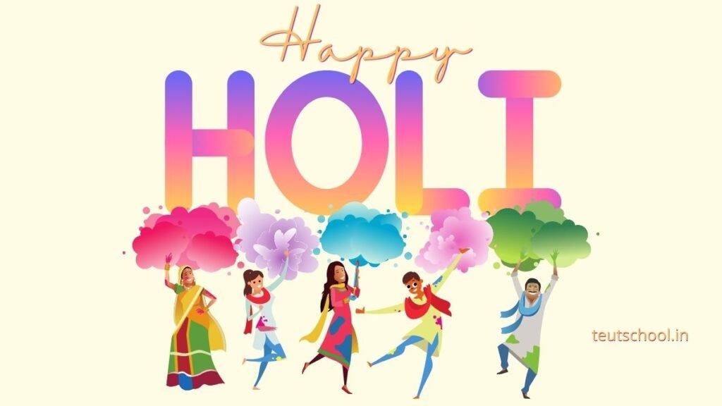 Colorful Happy Holi Greeting 2024