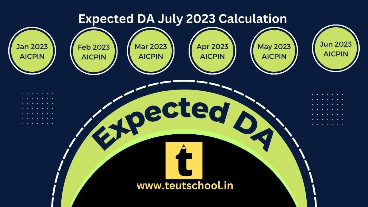 July 2023 Expected DA Online Calculator TEUT School